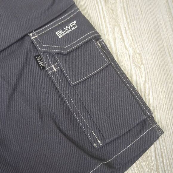 Bluewear Rough Workwear Mens 46 Cargo Shorts Gray Pockets 100% Cotton NWT - Picture 4 of 10